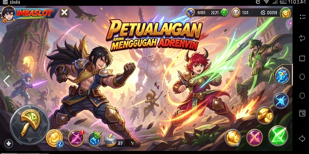 Tampilan gameplay IMBASLOT yang seru dan penuh warna.