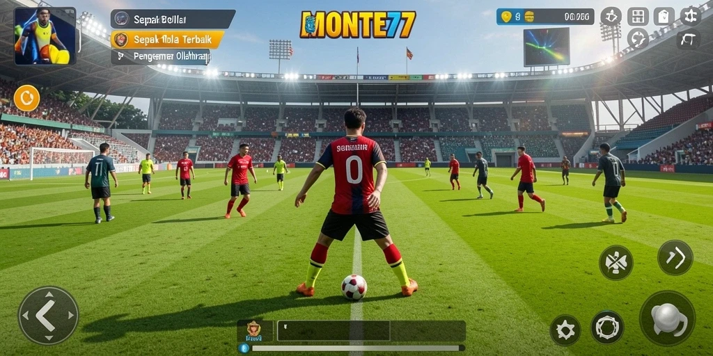 Tampilan gameplay yang seru dalam MONTE77 saat pertandingan berlangsung.