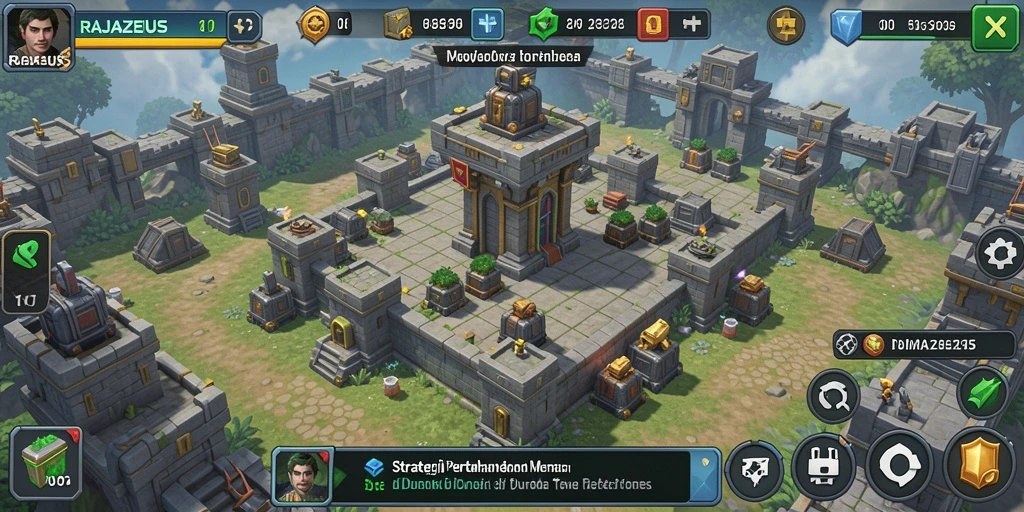 Screenshot aksi menegangkan dalam permainan Tower Defense RAJAZEUS.