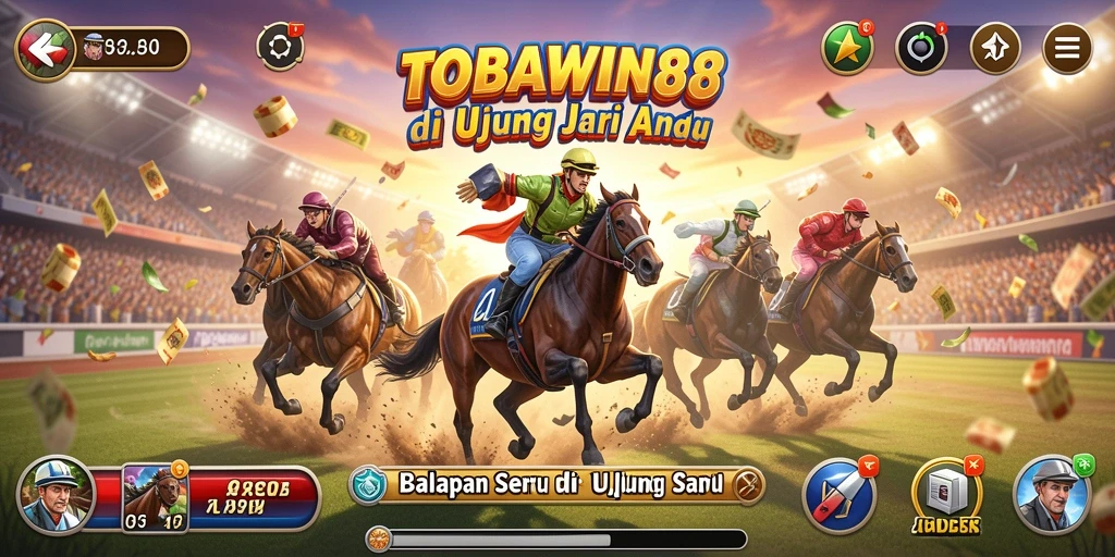 Screenshot balapan seru di TOBAWIN88 dengan grafik yang menakjubkan.